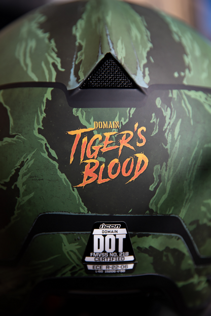 ICON Domain™ Helmet - Tiger's Blood - Green - Large 0101-14926