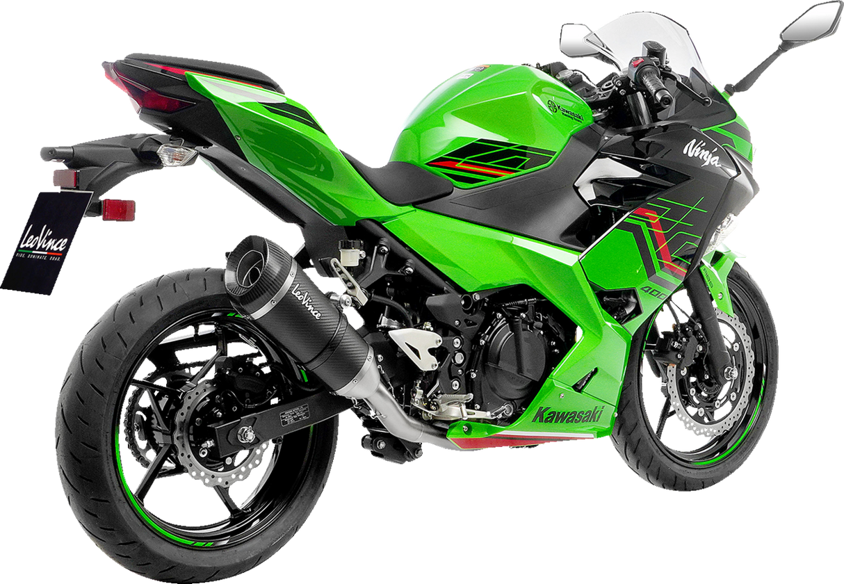 Sistema de escape LEOVINCE Factory S - Fibra de carbono Ninja 400 2018-2023 14427S 