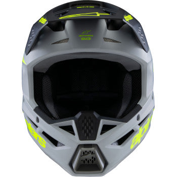 ALPINESTARS Youth SM3 Helmet - Radium - Matte Gray/Black/Yellow Fluo - Large 8301825-9510-YL