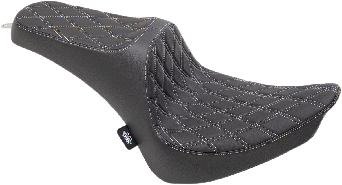 DRAG SPECIALTIES Asiento Predator III - Doble diamante - Costuras plateadas 0802-1360 