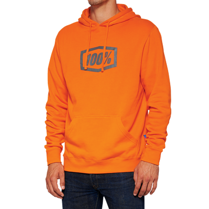 100% Hoodie Icon - Orange - Large 20029-00022