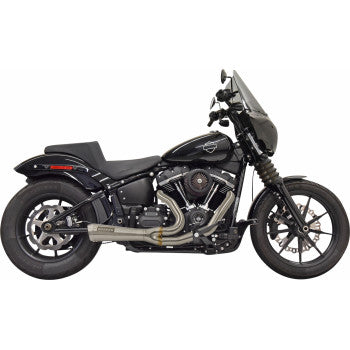 IN STOCK OPEN BOX  BASSANI XHAUST Softail  2018-2023  2-into-1 Ripper Short Exhaust System  Stainless Steel 1S73SSE