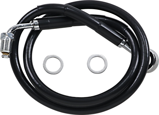 DRAG SPECIALTIES Brake Line - +6" - Black - '18-'22 Softail 618631-6BLK