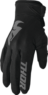 THOR Youth Sector Gloves - Black/Gray - Medium 3332-1731