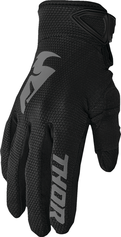 THOR Youth Sector Gloves - Black/Gray - Medium 3332-1731