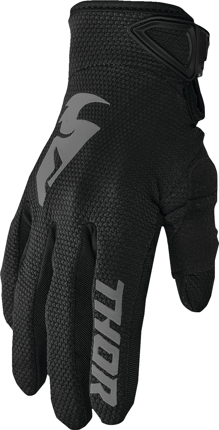 THOR Youth Sector Gloves - Black/Gray - Large 3332-1732