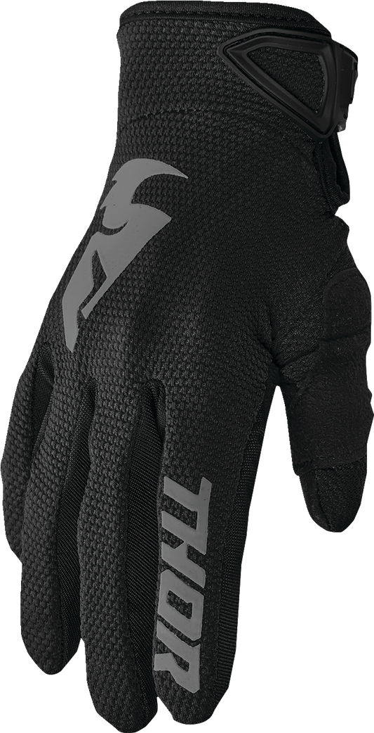 THOR Youth Sector Gloves - Black/Gray - Large 3332-1732