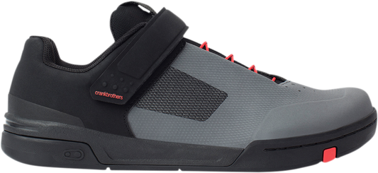 CRANKBROTHERS Stamp Speedlace Shoes - Gray/Red - US 9 STS07030A-9.0