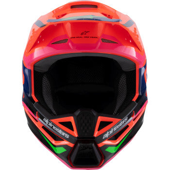 ALPINESTARS Youth SM3 Helmet - Deegan - Gloss Orange Fluo/Purple/Pink Fluo - Large  8301425-433-YL