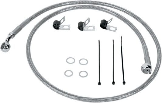 DRAG SPECIALTIES Brake Line - Front (Upper) - Stainless Steel 660214