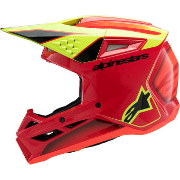 ALPINESTARS Youth SM3 Helmet - Fray - Gloss Red/Yellow Fluo/Black - Large  8301625-3051-YL