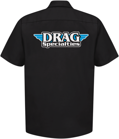 THROTTLE THREADS Drag Specialties Shop Shirt - Black - Small DRG31ST24BKSM
