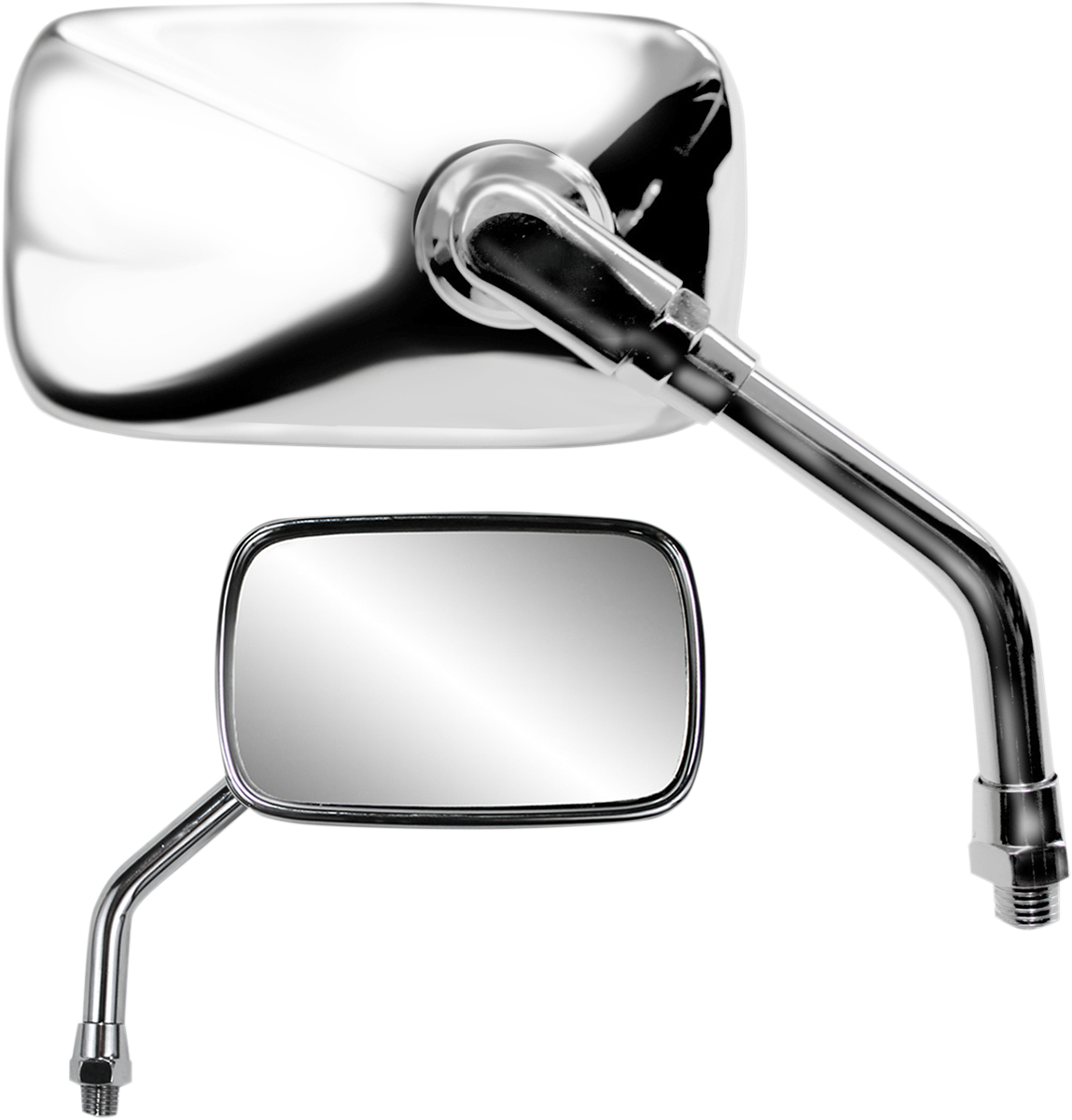 Parts Unlimited Mini Rectangular Mirror - Chrome 17057