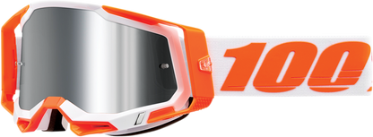 100% Racecraft 2 Goggles - Orange - Silver Flash Mirror 50010-00013