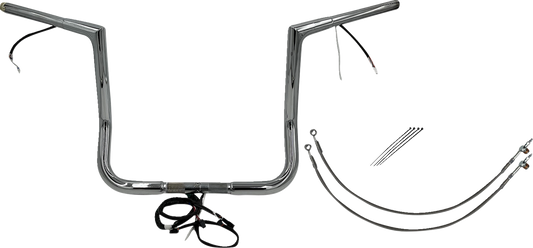 FAT BAGGERS INC. Handlebar Kit - Flat Top - 14" - Chrome 702214