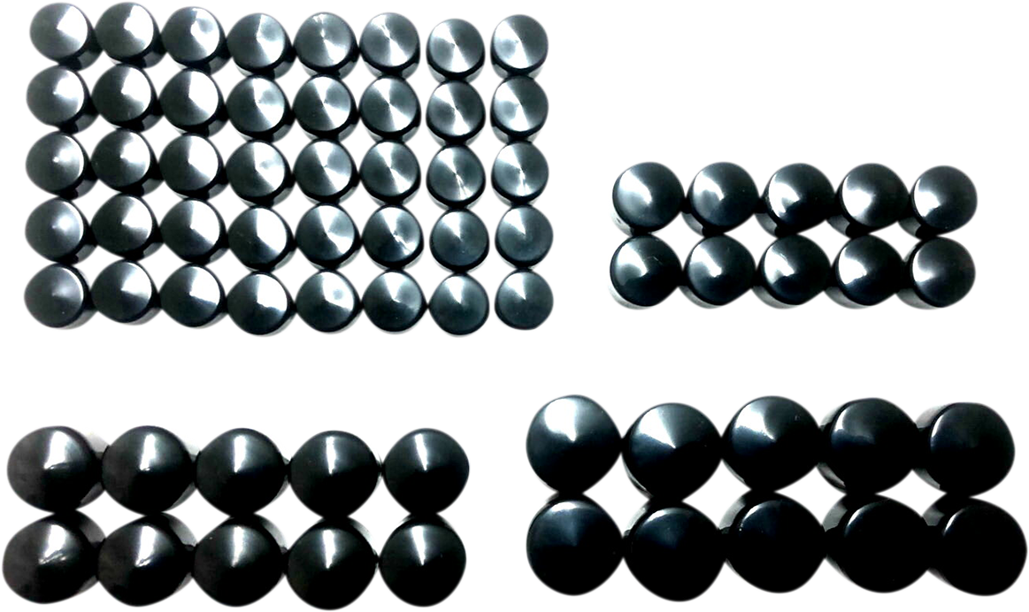 DRAG SPECIALTIES Engine Bolt Covers - Black - M8 352066