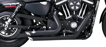 VANCE & HINES Shortshots Staggered Exhaust System - Black Iron 883 /1200 47329