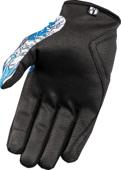 ICON Hooligan™ Dino Fury Gloves - Blue - Small 3301-4635