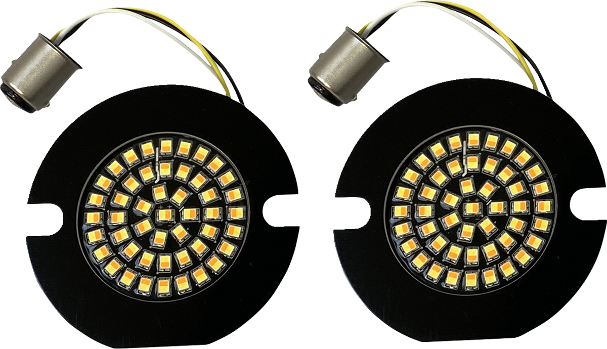 CUSTOM DYNAMICS Amber/White LED Turn Signal Inserts GEN-4-AW-1157T