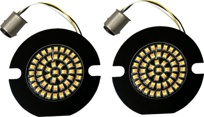 CUSTOM DYNAMICS Amber/White LED Turn Signal Inserts GEN-4-AW-1157T