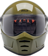 BILTWELL Lane Splitter Helmet - Gloss Olive Green - Large 1004-154-504