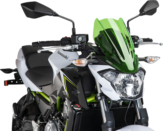 PUIG HI-TECH PARTS New Generation Windscreen - Green - Kawasaki 9588V