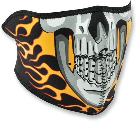 ZAN HEADGEAR Half Mask - Burning Skull WNFM061H