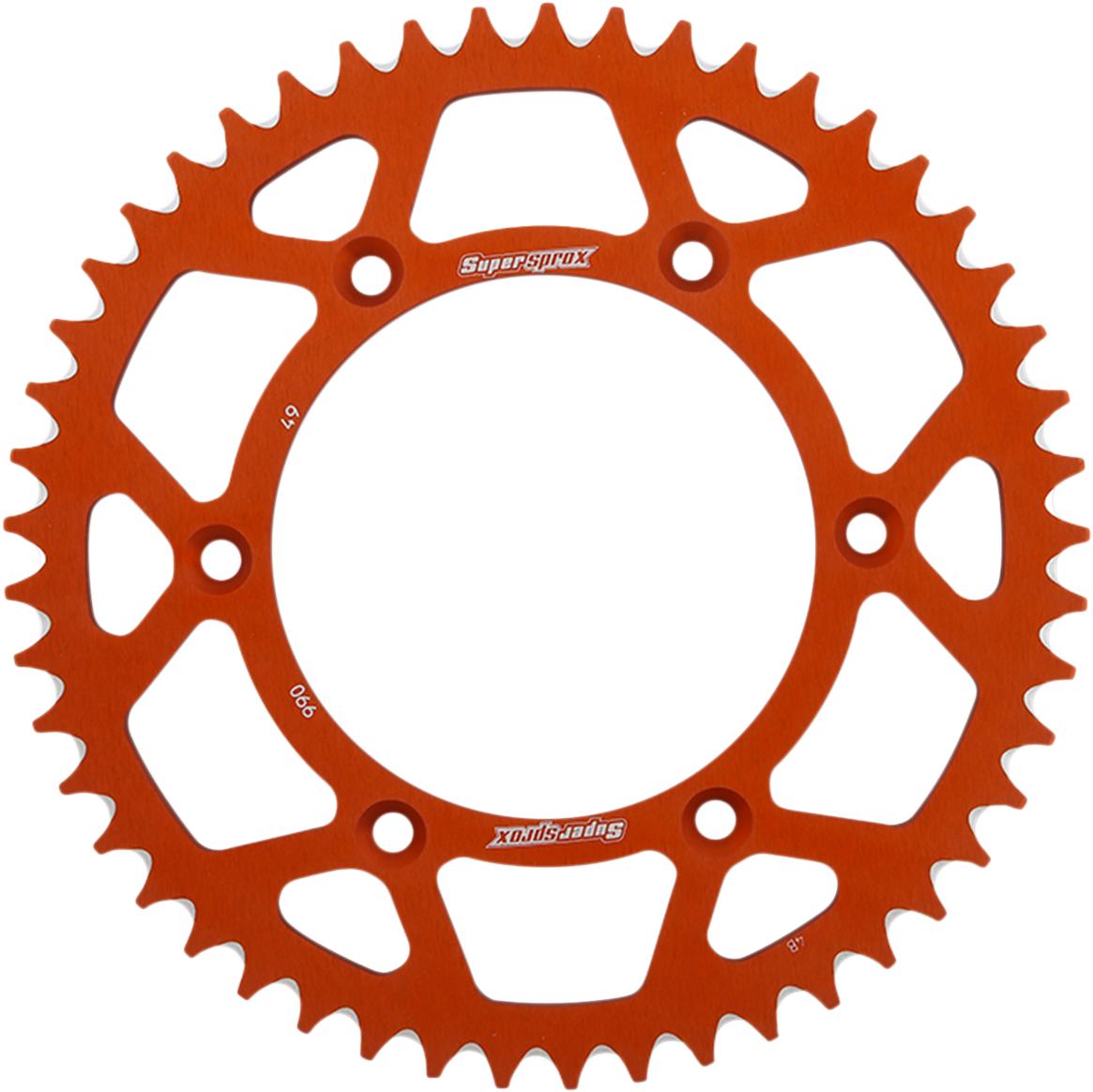 SUPERSPROX Rear Sprocket - Orange - KTM/Husqvarna/Husaberg - 49 Tooth RAL-990-49-ORG