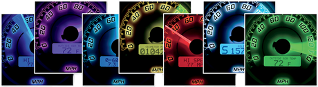 DAKOTA DIGITAL MVX-8K Series Analog/Digital 6-Gauge Kit - Black Bezel - Black Face with Gray Background MVX-8600-KG-K