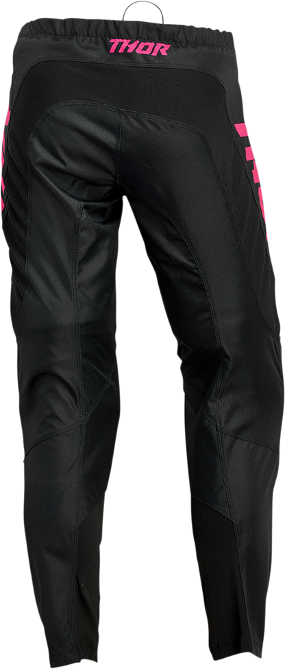 THOR Women's Sector Minimal Pants - Black/Pink - 7/8 2902-0308