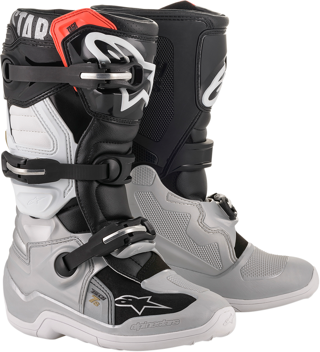 Bota ALPINESTARS Tech 7S - Negro/Plata/Blanco/Oro - US 6 2015017-1829-6 