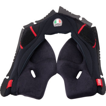 Almohadillas para mejillas AGV Pista GP RR - Negro/Rojo - XL 20KIT60301001XL 