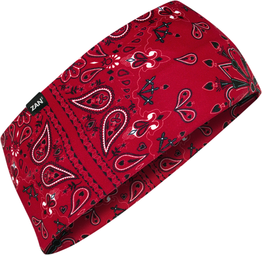 ZAN HEADGEAR SportFlex Headband - Red Paisley HBL106