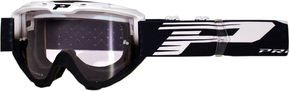 PRO GRIP 3450 Riot Goggles - Black/White - Light Sensitive PZ3450BINE