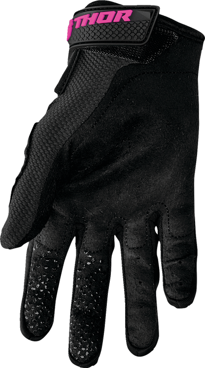 THOR Women's Sector Gloves - Black/Pink - Large 3331-0244