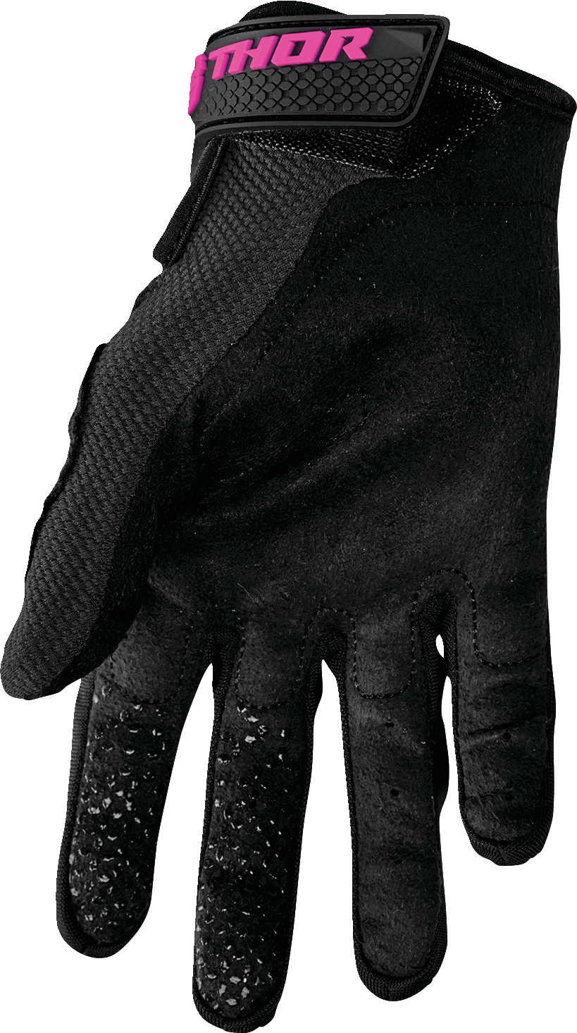 THOR Women's Sector Gloves - Black/Pink - Small 3331-0242