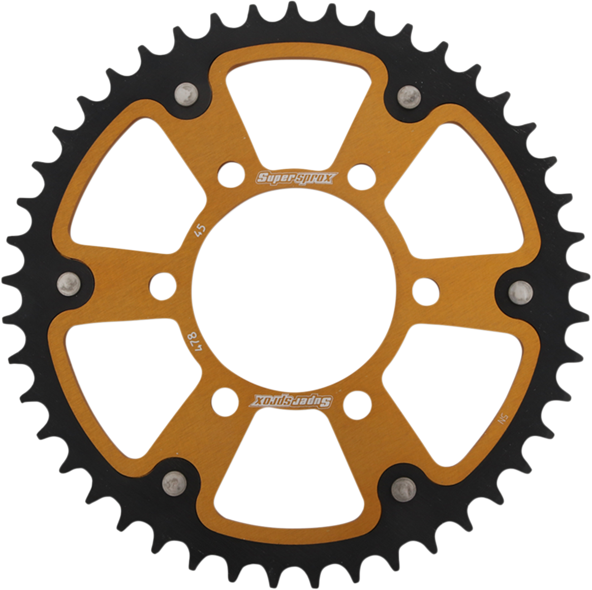 SUPERSPROX Stealth Rear Sprocket - 45 Tooth - Gold - Kawasaki RST-478-45-GLD