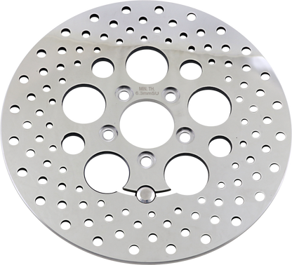 DRAG SPECIALTIES Drilled Brake Rotor - Rear - 11.8" - Touring B06-0189ASP