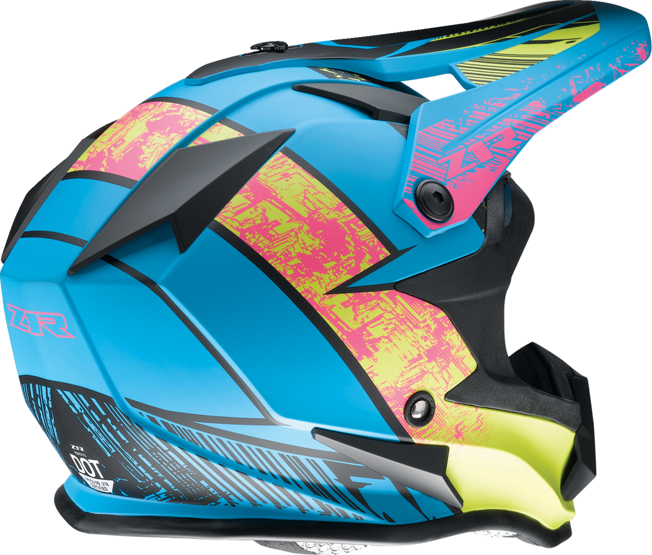 Z1R Youth F.I. Helmet - Fractal - MIPS - Matte Blue/Hi-Viz - Small 0111-1514