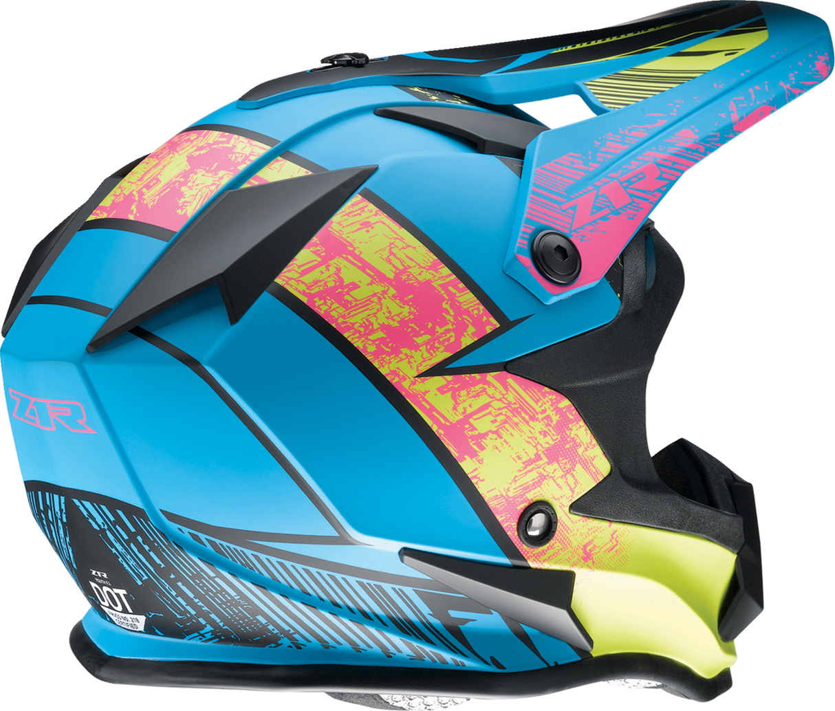 Z1R Youth F.I. Helmet - Fractal - MIPS - Matte Blue/Hi-Viz - Medium 0111-1515