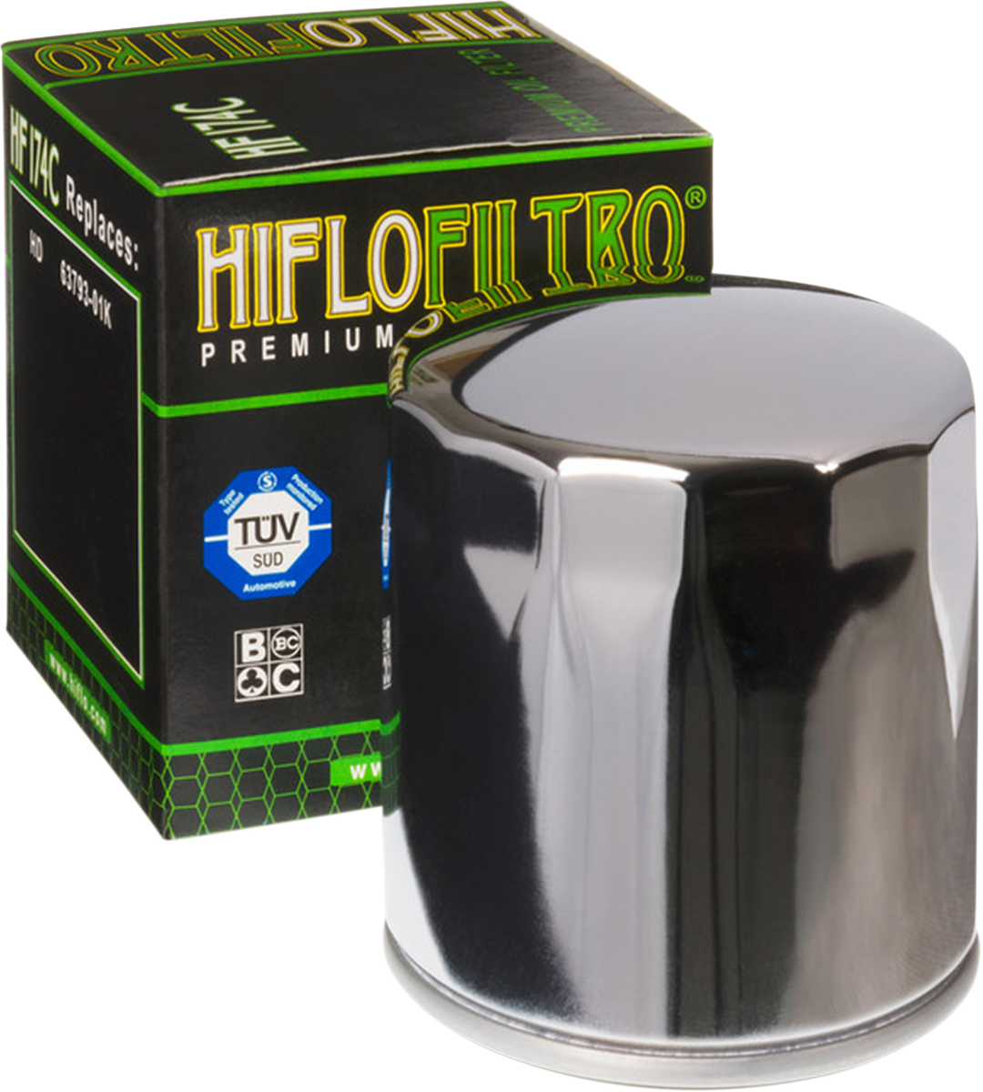 HIFLOFILTRO Oil Filter - Chrome HF174C