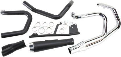 BASSANI XHAUST Road Rage Exhaust - Black - Short - '04-'13 XL 14122J