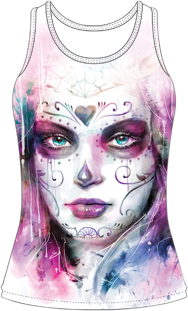 LETHAL THREAT Women's Painted Soul Tank Top - White - Small LA20472S