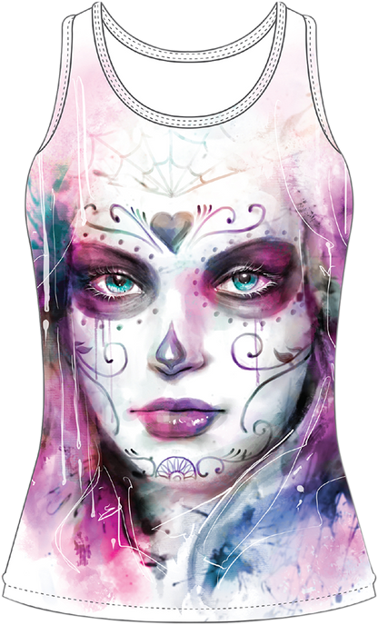 LETHAL THREAT Women's Painted Soul Tank Top - White - 1XL LA204721X