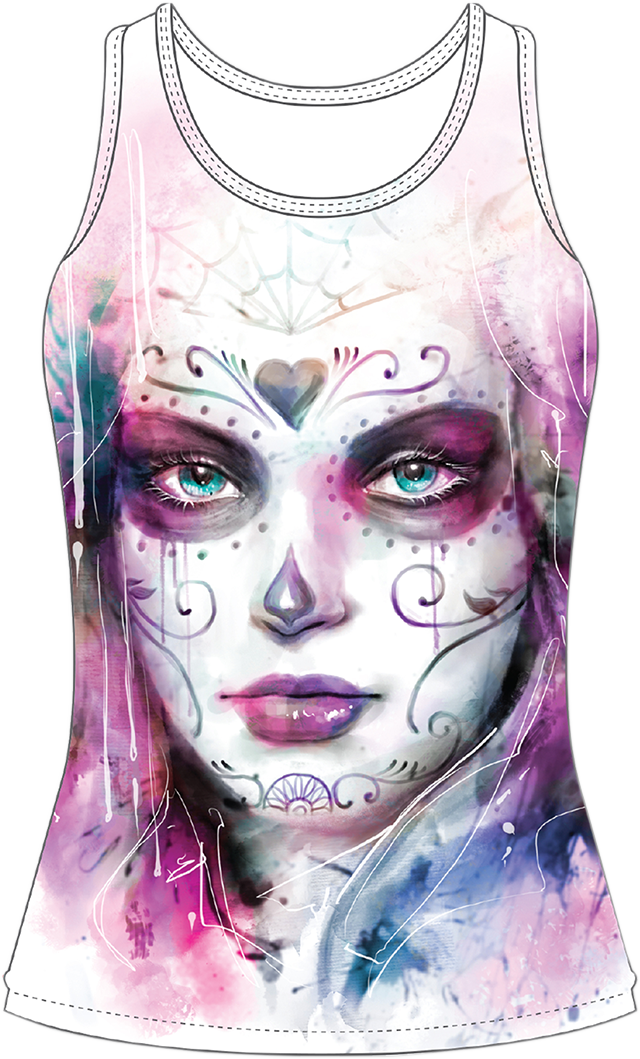 LETHAL THREAT Women's Painted Soul Tank Top - White - XL LA20472XL