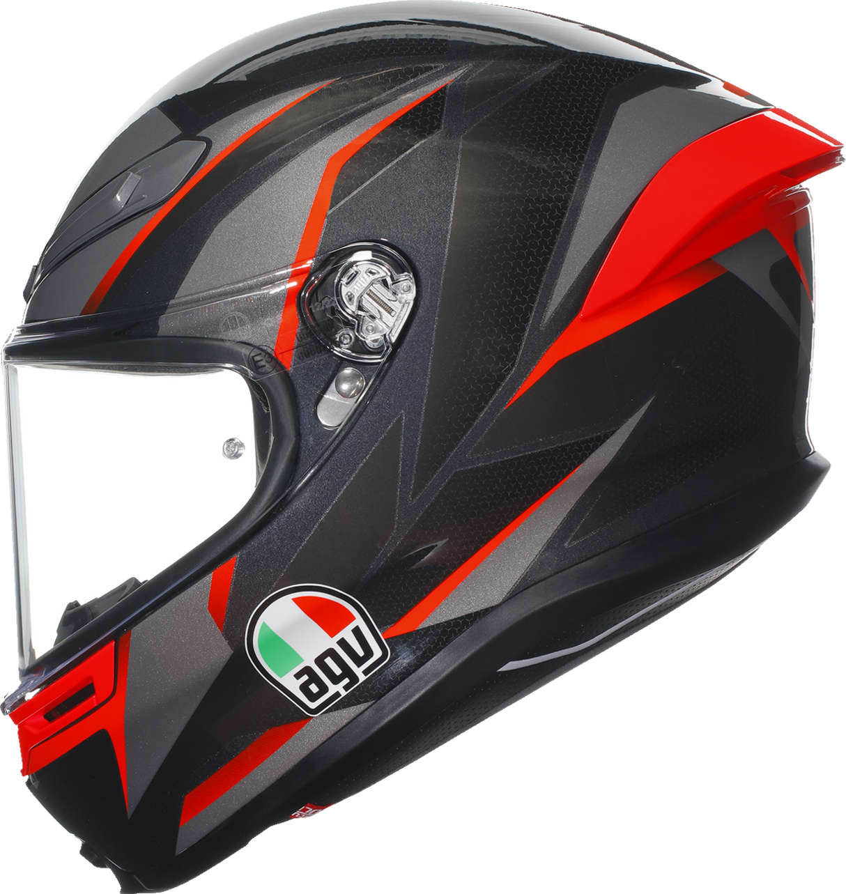 Casco AGV K6 S - Slashcut - Negro/Gris/Rojo - Pequeño 2118395002014S