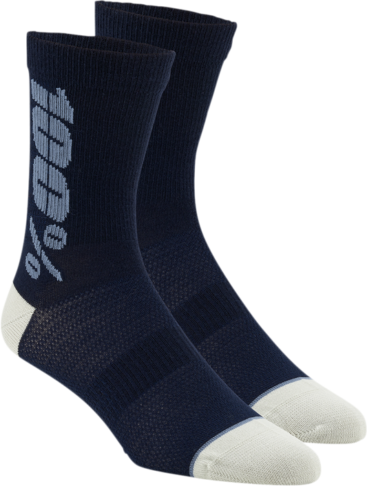 100% Rythym Socks - Navy/Slate - Large/XL 24006-455-18