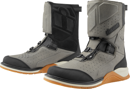 ICON Alcan Waterproof Boots - Gray - Size 9.5 3403-1248