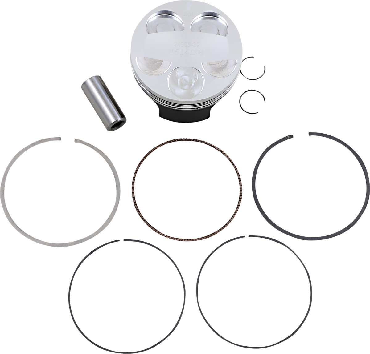 WOSSNER Piston Kit - YZ250F - 76.97 mm 8614DB