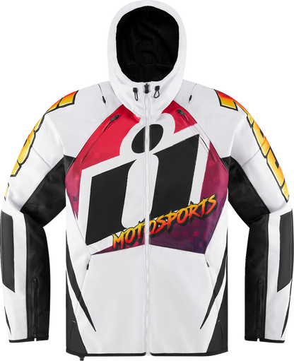 ICON Airform Quarterflash Jacket - White/Black/Red - 3XL 2820-5961